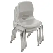 Angeles My Posture Plus 12 Chair with Chrome Legs Set of 4 Color Gray by Really Good Stuff LLC