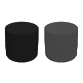 Adult Soft Scape 18 Round Ottoman 16 Height 2 Piece Black Dark Gray by Factory Direct Partners