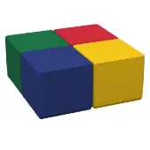 Adult Soft Scape 18 Square Ottoman 16 Height 4 Piece Assorted by Factory Direct Partners