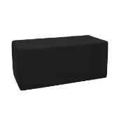 Tufted Rectangle Ottoman 16 Height Black by Factory Direct Partners