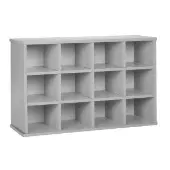 Modern Mist Laminate 12 Cubby Storage Cabinet Light Gray by Factory Direct Partners
