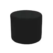 Tufted Round Ottoman 16 Height Color Black by Factory Direct Partners