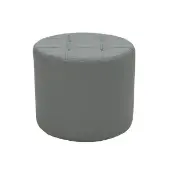 Tufted Round Ottoman 16 Height Color Gray by Factory Direct Partners