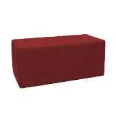 Tufted Rectangle Ottoman 16 Height Color Crimson Red by Factory Direct Partners