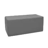 Tufted Rectangle Ottoman 16 Height Color Gray by Factory Direct Partners