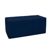 Tufted Rectangle Ottoman 16 Height Color Navy by Factory Direct Partners