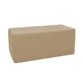 Tufted Rectangle Ottoman 16 Height Color Sand by Factory Direct Partners