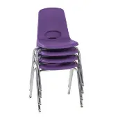 18 Stack Chair with Swivel Glides 4 Pack Color Purple by Factory Direct Partners