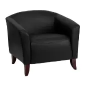 HERCULES Imperial Series Leather Soft Chair Color Black by Really Good Stuff LLC