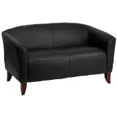 HERCULES Imperial Series Leather Soft Loveseat Color Black by Really Good Stuff LLC