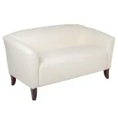 HERCULES Imperial Series Leather Soft Loveseat Color White by Really Good Stuff LLC