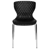 Lowell Contemporary Design Plastic Stack Chair Color Black by Really Good Stuff LLC