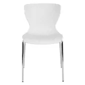 Lowell Contemporary Design Plastic Stack Chair Color White by Really Good Stuff LLC