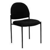 Tania Comfort Fabric Stackable Steel Side Reception Chair Color Black by Really Good Stuff LLC