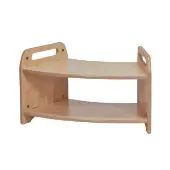 Low 45° Open Curved Storage Unit by Millhouse