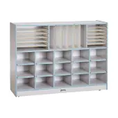 Rainbow Accents Sectional Cubbie Tray Mobile Unit without Trays Color Light Blue by Jonti Craft