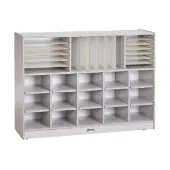 Rainbow Accents Sectional Cubbie Tray Mobile Unit without Trays Color Gray by Jonti Craft
