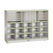 Rainbow Accents Sectional Cubbie Tray Mobile Unit without Trays Color Lime Green by Jonti Craft