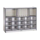 Rainbow Accents Sectional Cubbie Tray Mobile Unit without Trays Color Navy by Jonti Craft