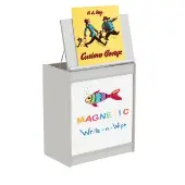 Rainbow Accents Big Book Easel Magnetic Write n Wipe Color Gray by Jonti Craft