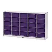 Rainbow Accents 25 Tub Mobile Storage With Tubs Color Purple by Jonti Craft