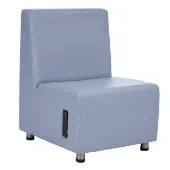 Armless Chair with Tech Color Smoke Blue by Environments