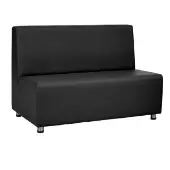 Upholstered Armless Sofa Color Black by Environments