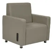 Upholstered Arm Chair with Tech Color Beige by Environments