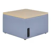 Table Top Ottoman with Tech Color Smoke Blue by Environments