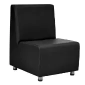 Upholstered Armless Chair Color Black by Environments