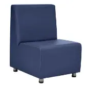 Upholstered Armless Chair Color Navy by Environments