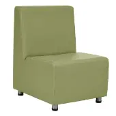 Upholstered Armless Chair Color Sage by Environments