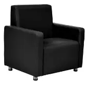 Upholstered Arm Chair Color Black by Environments