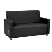 Upholstered Arm Sofa Color Black by Environments