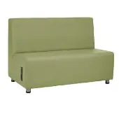 Upholstered Armless Sofa with Tech Color Sage by Environments