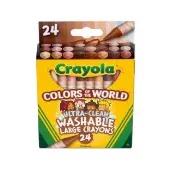 Colors of the World Large Ultra Clean Washable Crayons 24 Count by Crayola