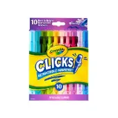 Clicks Retractable Markers Bold and Bright 10 Count by Crayola