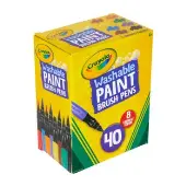 No Drip Paint Brush Pens 40 Count 8 Colors by Crayola