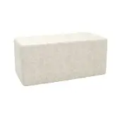 Tufted Rectangle Ottoman 16 Height Distressed Leather Color Almond by Factory Direct Partners