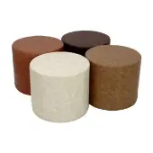 18 Round Ottoman 16 Height Distressed 4 Piece Distressed Assorted by Factory Direct Partners