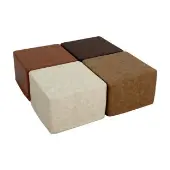 Soft Scape 18 Square Ottoman 12 Height Distressed 4 Piece Distressed Assorted by Factory Direct Partners