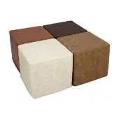 Soft Scape 18 Square Ottoman 16 Height Distressed 4 Piece Distressed Assorted by Factory Direct Partners