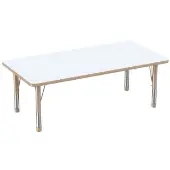 30 x 60 Rectangle Dry Erase Activity Table with Adjustable Chunky Legs Color Tan by Factory Direct Partners
