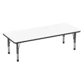 30 x 72 Rectangle Dry Erase Activity Table with Adjustable Chunky Legs Color Black by Factory Direct Partners
