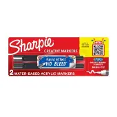 Creative Markers Water Based Acrylic Markers Brush Tip Assorted Colors 2 Count by Sharpie