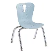 Berries Flow Chair with Chrome Plated Legs 12 Height Color Light Blue by Jonti Craft