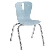 Berries 14 Flow Chair with Chrome Legs Color Light Blue by Jonti Craft