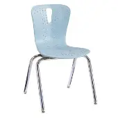Berries Flow Chair with Chrome Plated Legs 18 Height Color Light Blue by Jonti Craft