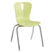 Berries Flow Chair with Chrome Plated Legs 18 Height Color Lime Green by Jonti Craft