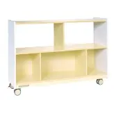 Mobile 30 H 2 Shelf Storage with Clear and Birch Back by Environments
